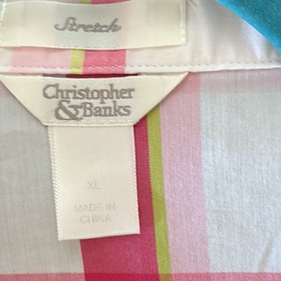 Stretch Plaid Blouse by Christopher & Banks - Picture 8 of 8